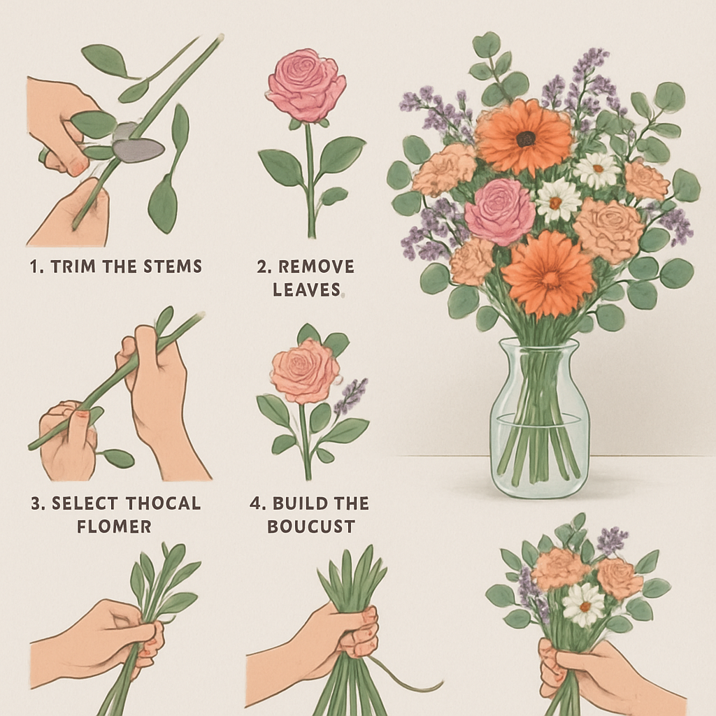 DIY flower bouquet