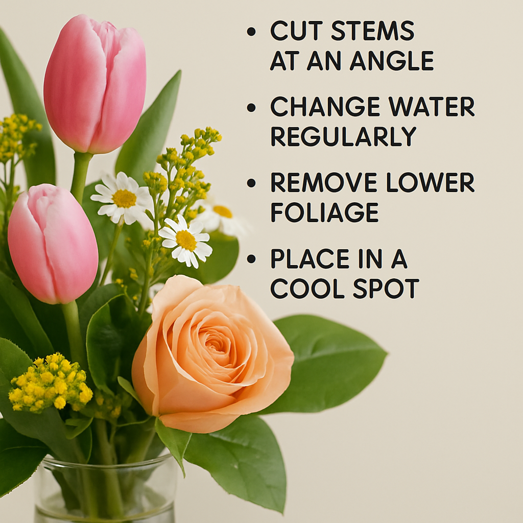 Fresh flowers in a vase